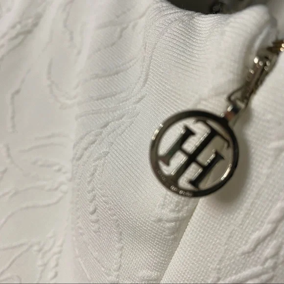Tommy Hilfiger Ivory / Winter White Textured Sheath Dress Size 6 - Picture 10 of 12